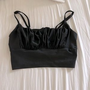 Black Crop Tank Top